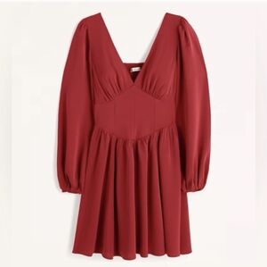 Abercrombie Long-Sleeve Corset Mini Dress